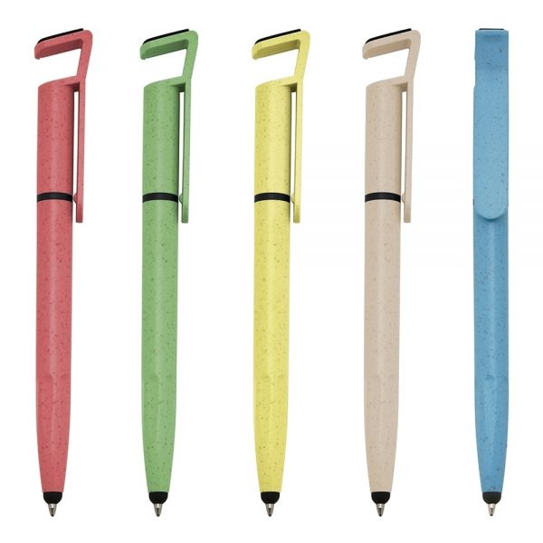 7021 - Caneta Fibra de Bambu Touch com Suporte - Imagem 3