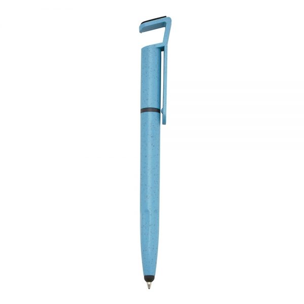 7021 - Caneta Fibra de Bambu Touch com Suporte