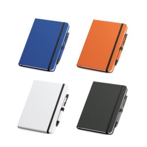 7244 - Caderno capa dura A5 com caneta de metal